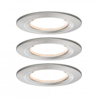 Paulmann No. 93873 Einbauleuchte LED Coin Slim IP44 rund 6W Eisen 3er-Set dimmbar