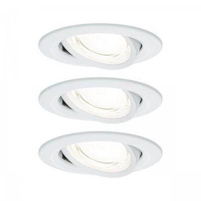Paulmann 92455 LED Einbauleuchte Nova Coin 3er-Set rund 4000K Weiß