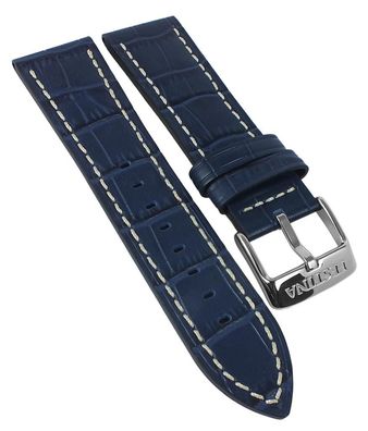 Festina | Uhrenarmband Leder blau Krokoprägung helle Naht | F20692/2