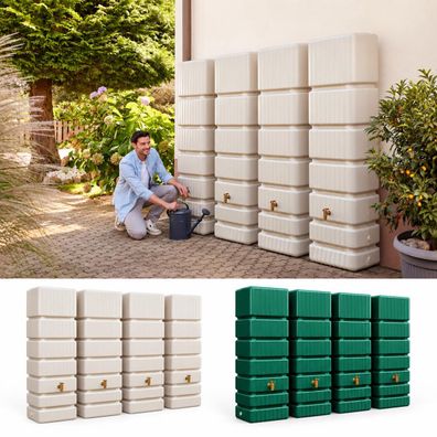 4x 350L GRAF SLIM Wandtank-Set 1400 L 1840x600x390cm
