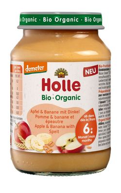 3x Holle Apfel & Banane mit Dinkel 190g