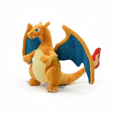 Glurak Plüschtier 22 cm - Pokémon Kuscheltier - Weiches Spielzeug zum Knuddeln