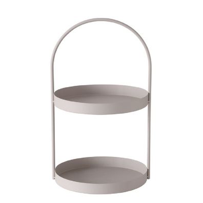 Etagere Joko 2 Ebenen Eisen H 44 cm Ø 26cm beige