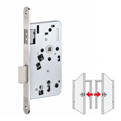 KFV 116 1/2 Magnet-Einsteckschloss BB 72-55-8-20 rund Edelstahl matt Schloss