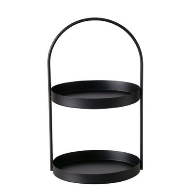 Etagere Joko 2 Ebenen Eisen H 44 cm Ø 26cm schwarz