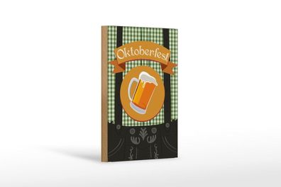 Holzschild Bier Oktoberfest, 3 vers Größen, Spruch