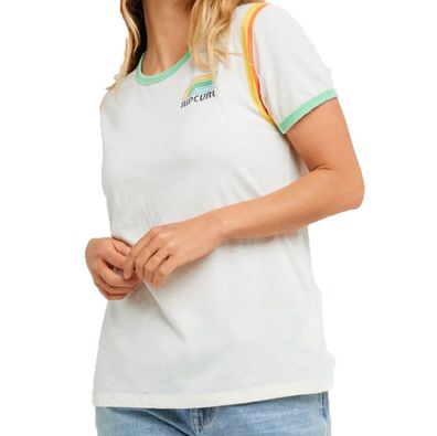 RIP CURL Women Shirt Surf Side Ringer bone - Größe: L