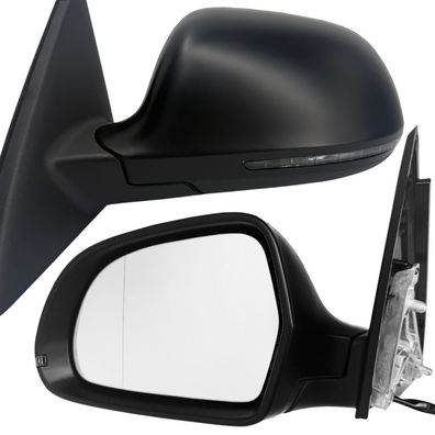 BILMAX Außenspiegel Audi Q3 (8UB , 8UG) 2011-2018 8-Pin, Links, Grundiert, Blinker