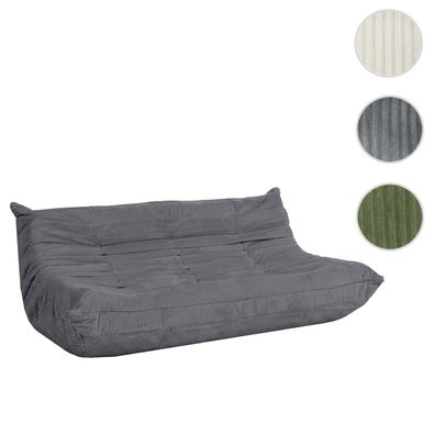 3-Sitzer Sofa HWC-R34 Dreisitzer 3er-Sofa Couch Loungesofa Stoff Cord (300g/m²) 175cm