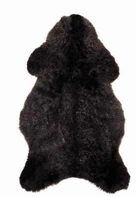 Schaffell Echt | Schwarzbraun, ca. 100 cm | Weichflor | Öko gegerbt | Unikat 176-439