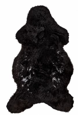 Schaffell Echt | Dunkelbraun-Schwarz, ca. 103 cm | Weichflor | Öko gegerbt | Unikat 1