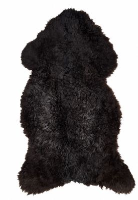Schaffell Echt | Dunkelbraun, ca. 113 cm | Lockenflor | Öko gegerbt | Unikat 176-436