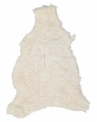 Gotland Schaffell Echt | Naturweiß, ca. 102 cm | Lockenflor | Öko gegerbt | Unikat 17