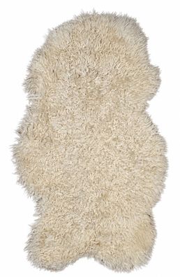 Gotland Schaffell Echt | Naturweiß, ca. 109 cm | Lockenflor | Öko gegerbt | Unikat 17
