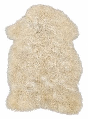 Gotland Schaffell Echt | Naturweiß, ca. 93 cm | Lockenflor | Öko gegerbt | Unikat 176