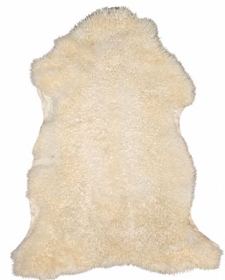 Gotland Schaffell Echt | Naturweiß, ca. 106 cm | Lockenflor | Öko gegerbt | Unikat 17
