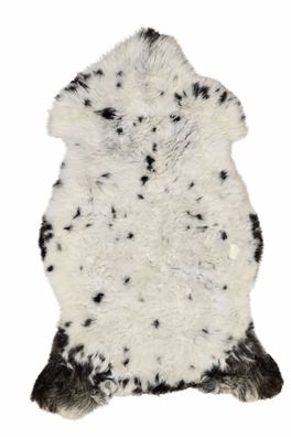 Schaffell Echt | Naturweiß-Grau, ca. 103 cm | Weichflor | Öko gegerbt | Unikat 176-19