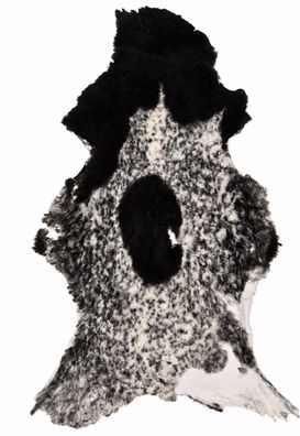 Schaffell Echt | Schwarzbraun-Weiß, ca. 110 cm | Kurzflor | Öko gegerbt | Unikat 176
