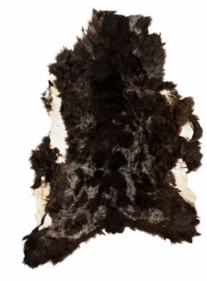 Schaffell Echt | Dunkelbraun-Schwarz, ca. 109 cm | Kurzflor | Öko gegerbt | Unikat 17