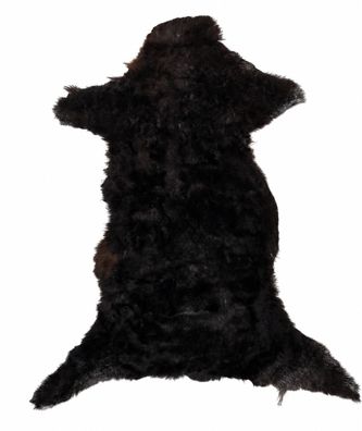Schaffell Echt | Dunkelbraun-Schwarz, ca. 100 cm | Kurzflor Weichflor | Öko gegerbt |
