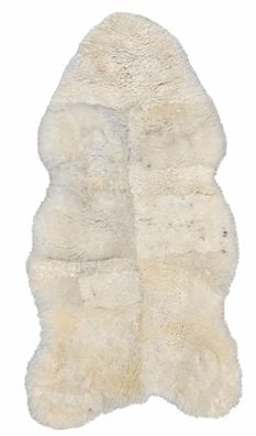 Schaffell Patchwork Echt | Naturweiß-Creme, ca. 157 x 78 cm | Kurzflor Weichflor | Un
