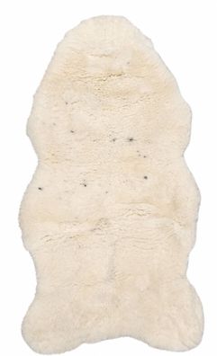 Schaffell Patchwork Echt | Naturweiß-Creme, ca. 152 x 77 cm | Kurzflor Weichflor | Un