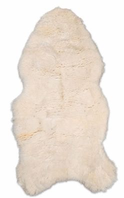 Schaffell Patchwork Echt | Naturweiß-Creme, ca. 154 x 80 cm | Kurzflor Weichflor | Un