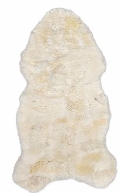 Schaffell Patchwork Echt | Naturweiß-Creme, ca. 150 x 80 cm | Kurzflor Weichflor | Un