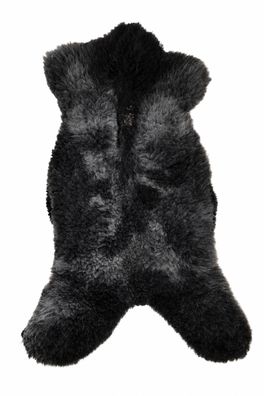Schaffell Echt | Anthrazit-Schwarz, ca. 85 cm | Kurzflor Weichflor | Öko gegerbt | Un