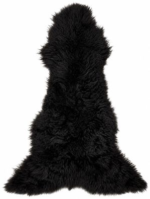 Schaffell Echt | Dunkelbraun-Schwarz, ca. 122 cm | Lockenflor | Öko gegerbt | Unikat