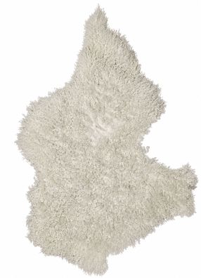 Gotland Schaffell Echt | Naturweiß-Cremeweiß, ca. 122 cm | Lockenflor | Öko gegerbt |