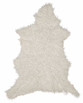 Gotland Schaffell Echt | Naturweiß-Cremeweiß, ca. 112 cm | Lockenflor | Öko gegerbt |