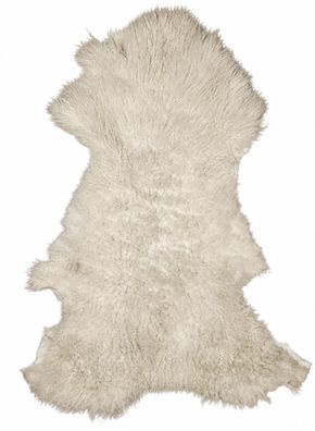 Gotland Schaffell Echt | Naturweiß-Cremeweiß, ca. 117 cm | Lockenflor | Öko gegerbt |