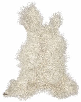 Gotland Schaffell Echt | Naturweiß-Cremeweiß, ca. 114 cm | Lockenflor | Öko gegerbt |
