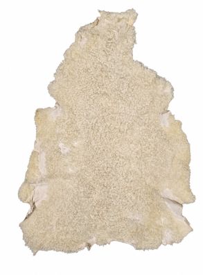 Gotland Schaffell Echt | Naturweiß-Cremeweiß, ca. 115 cm | Lockenflor | Öko gegerbt |