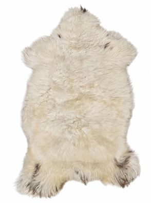 Schaffell Echt | Naturweiß-Cremeweiß, ca. 119 cm | Weichflor | Öko gegerbt | Unikat 1