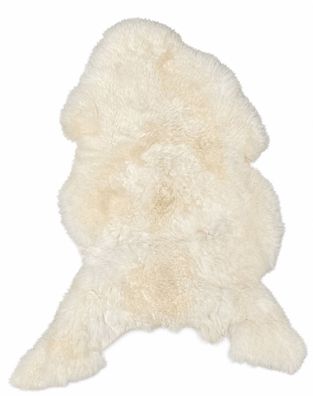 Schaffell Echt | Naturweiß, ca. 102 cm | Kurzhaar Weichflor | Öko gegerbt | Unikat 16