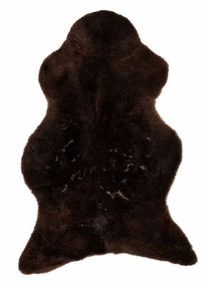 Schaffell Echt | Dunkelbraun, ca. 103 cm | Kurzhaar Weichflor | Öko gegerbt | Unikat