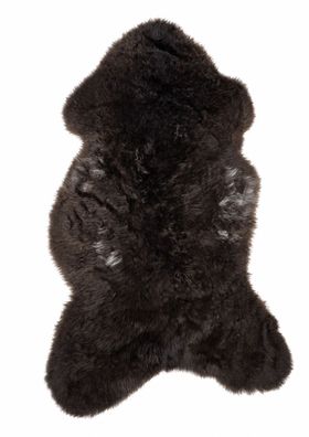 Schaffell Echt | Dunkelbraun, ca. 106 cm | Kurzhaar Weichflor | Öko gegerbt | Unikat