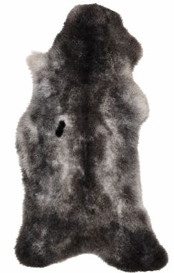 Schaffell Echt | Anthrazit-Grau, ca. 103 cm | Kurzhaar Weichflor | Öko gegerbt | Unik