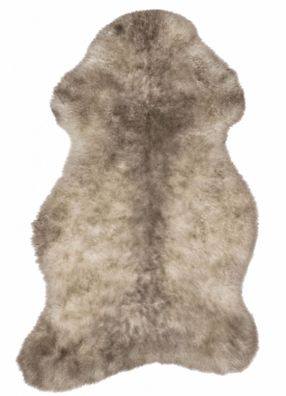 Schaffell Echt | Taupe-Graubeige, ca. 77 cm | Kurzhaar Weichflor | Öko gegerbt | Unik