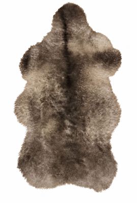 Schaffell Echt | Taupe-Graubraun, ca. 83 cm | Kurzhaar Weichflor | Öko gegerbt | Unik