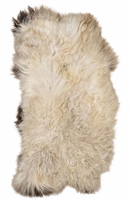 Schaffell Echt | Naturweiß-Creme, ca. 150 cm | Langflor | Öko gegerbt | Unikat 166-06