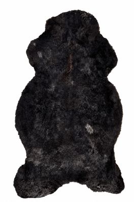 Schaffell Echt | Schwarzbraun, ca. 110 cm | Weichflor | Öko gegerbt | Unikat 166-038