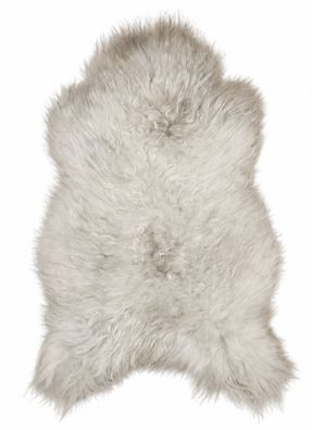 Schaffell Echt | Naturweiß-Creme, ca. 123 cm | Langflor | Öko gegerbt | Unikat 166-03