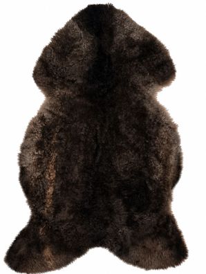Schaffell Echt | Dunkelbraun, ca. 115 cm | Weichflor | Öko gegerbt | Unikat 166-028
