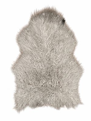 Schaffell Echt | Silbergrau, ca. 105 cm | Langflor | Öko gegerbt | Unikat 166-023