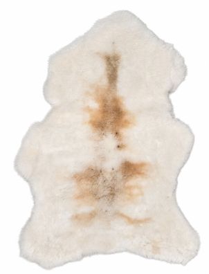 Schaffell Echt | Naturweiß-Beige, ca. 118 cm | Kurzhaar-Weichflor | Öko gegerbt | Uni