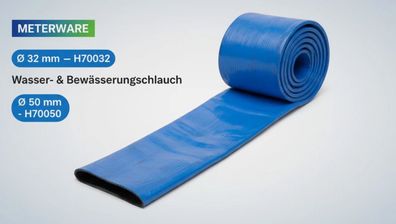 Wasser Flachschlauch Meterware Ø 32/50 mm Bewässerungsschlauch H70032 H70050