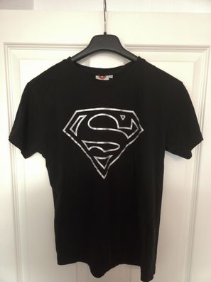 DC Comics Superman T-Shirt Damen Gr. S Schwarz offizielles Logo
